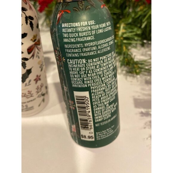 Bath & Body Works Christmas Holiday Winter Scented Room Sprays X 2 - Picture 5 of 5